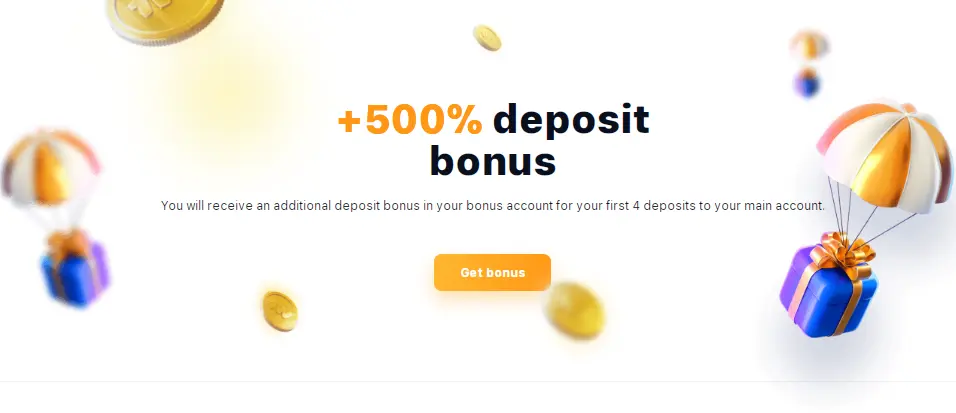 500% Welcome Bonus